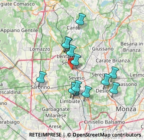 Mappa Via Alessandro Manzoni, 20825 Barlassina MB, Italia (6.11923)