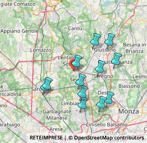 Mappa Via Alessandro Manzoni, 20825 Barlassina MB, Italia (6.95417)