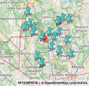 Mappa Via Alessandro Manzoni, 20825 Barlassina MB, Italia (6.737)