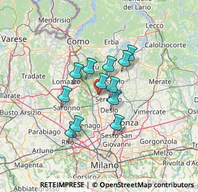 Mappa Via Indipendenza, 20821 Meda MB, Italia (9.3525)