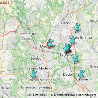 Mappa Via Indipendenza, 20821 Meda MB, Italia (3.95455)