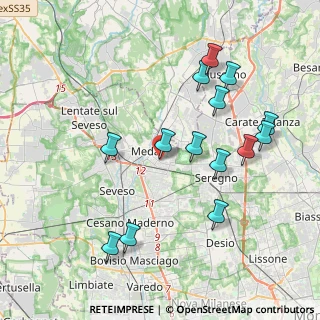Mappa Via Indipendenza, 20821 Meda MB, Italia (4.08929)