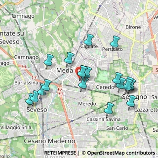 Mappa Via Indipendenza, 20821 Meda MB, Italia (1.9765)