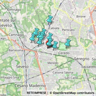 Mappa Via Indipendenza, 20821 Meda MB, Italia (0.91385)