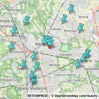 Mappa Via Indipendenza, 20821 Meda MB, Italia (2.483)