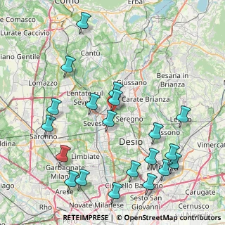 Mappa Via Maria Callas, 20821 Meda MB, Italia (9.719)