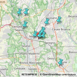 Mappa Via Maria Callas, 20821 Meda MB, Italia (3.07167)