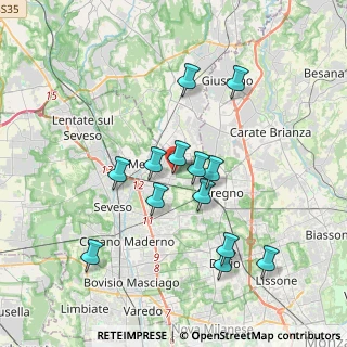 Mappa Via Albert Einstein, 20821 Meda MB, Italia (3.44538)