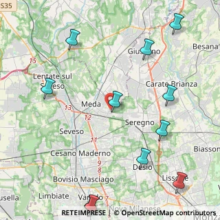 Mappa Via Albert Einstein, 20821 Meda MB, Italia (5.68091)