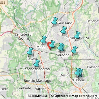 Mappa Via Albert Einstein, 20821 Meda MB, Italia (3.86385)