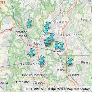 Mappa Via Albert Einstein, 20821 Meda MB, Italia (2.725)