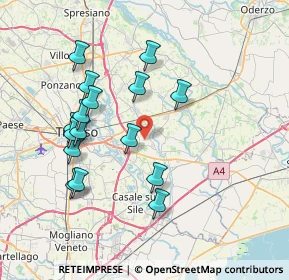 Mappa Via Antonio Canova, 31056 Roncade TV, Italia (7.33938)