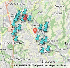Mappa Via Giuseppe Verdi, 20847 Albiate MB, Italia (1.9165)