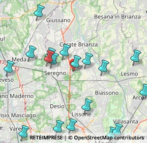 Mappa Via Molise, 20831 Seregno MB, Italia (5.434)