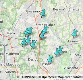 Mappa Via Molise, 20831 Seregno MB, Italia (3.2875)