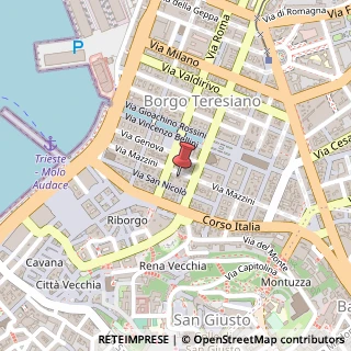 Mappa Via Mazzini, 19, 34121 Trieste, Trieste (Friuli-Venezia Giulia)