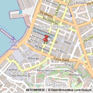 Mappa Via mazzini giuseppe 30, 34121 Trieste, Trieste (Friuli-Venezia Giulia)