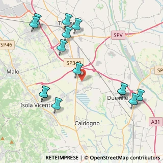 Mappa Via Roare, 36030 Villaverla VI, Italia (4.94214)