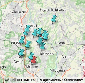 Mappa Via Alcide De Gasperi, 20845 Sovico MB, Italia (2.91588)