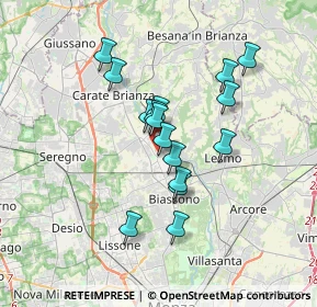 Mappa Via Alcide De Gasperi, 20845 Sovico MB, Italia (2.80688)