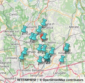 Mappa Via Alcide De Gasperi, 20845 Sovico MB, Italia (6.66)