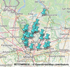 Mappa Via Alcide De Gasperi, 20845 Sovico MB, Italia (10.465)