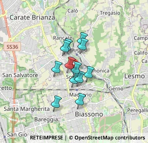 Mappa Via Alcide De Gasperi, 20845 Sovico MB, Italia (1.07667)