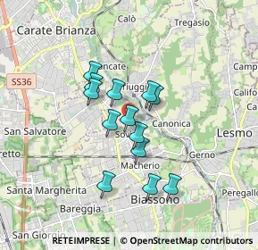 Mappa Via Alcide De Gasperi, 20845 Sovico MB, Italia (1.29692)