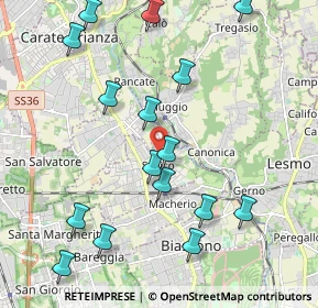 Mappa Via Alcide De Gasperi, 20845 Sovico MB, Italia (2.31313)