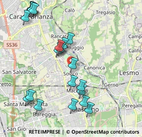 Mappa Via Alcide De Gasperi, 20845 Sovico MB, Italia (2.2365)