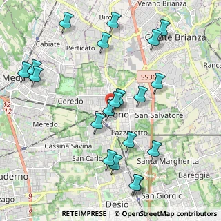 Mappa Via Alessandro Volta, 20831 Seregno MB, Italia (2.2725)