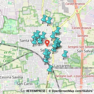 Mappa Via Alessandro Volta, 20831 Seregno MB, Italia (0.612)