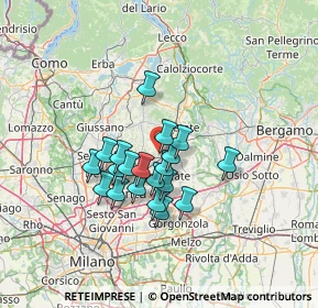 Mappa Via Vittorio Emanuele II, 20865 Usmate Velate MB, Italia (10.093)