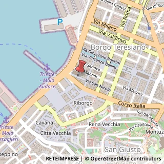 Mappa Via San Nicolò, 2, 34121, 34121 Trieste, Trieste (Friuli-Venezia Giulia)