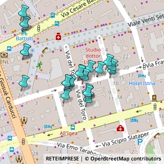 Mappa Via Aurelio e Fabio Nordio, 34125 Trieste TS, Italia (0.02727)
