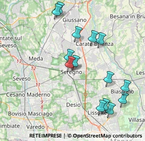 Mappa Via Santino de Nova, 20831 Seregno MB, Italia (4.05286)