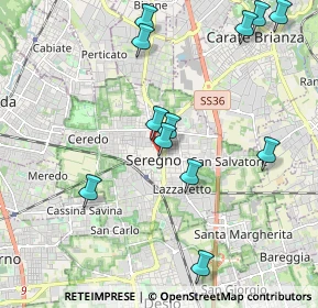 Mappa Via Santino de Nova, 20831 Seregno MB, Italia (2.17667)