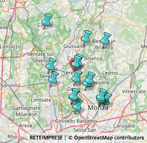 Mappa Via Santino de Nova, 20831 Seregno MB, Italia (6.37941)