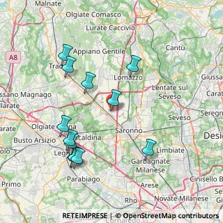 Mappa Via Bernardino Caimi, 22078 Turate CO, Italia (8.195)