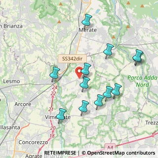 Mappa Via Brianza, 20881 Bernareggio MB, Italia (3.97417)