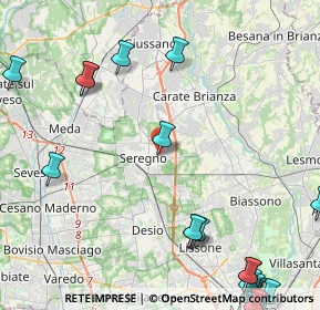 Mappa Via Sicilia, 20831 Seregno MB, Italia (6.559)