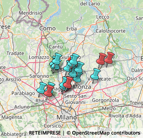 Mappa Via Sicilia, 20831 Seregno MB, Italia (9.5065)