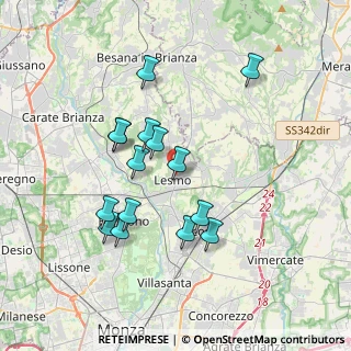 Mappa Piazza Dante, 20855 Lesmo MB, Italia (3.37733)