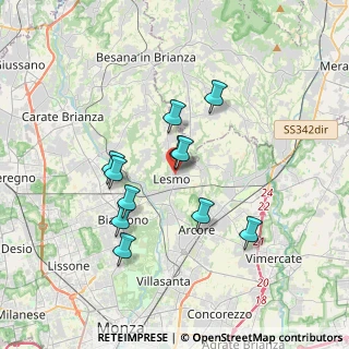 Mappa Piazza Dante, 20855 Lesmo MB, Italia (3.04636)