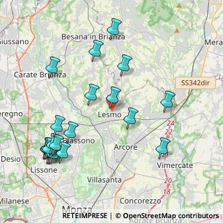 Mappa Piazza Dante, 20855 Lesmo MB, Italia (4.747)