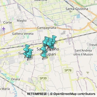 Mappa Via Roma, 35018 San Martino di Lupari PD, Italia (1.00167)