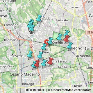Mappa Via Adria, 20821 Meda MB, Italia (1.83778)