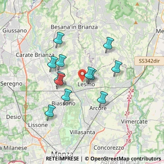 Mappa Via Monte Bianco, 20855 Lesmo MB, Italia (3.03833)
