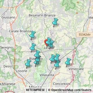 Mappa Via Monte Bianco, 20855 Lesmo MB, Italia (3.38538)