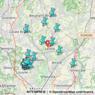 Mappa Via Monte Bianco, 20855 Lesmo MB, Italia (4.5875)